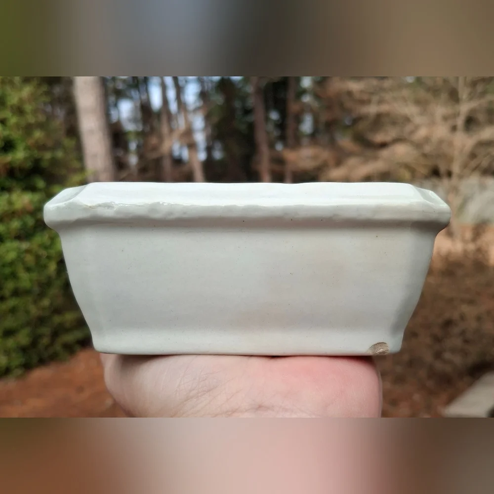 Antique 1892-1910 D.E. McNicol Pottery Co. White Ironstone Soap Box Soap Dish